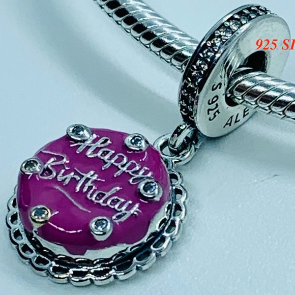 Brand new Pandora Pink Birthday Cake Dangle Charm 798888C01 - Picture 1 of 10
